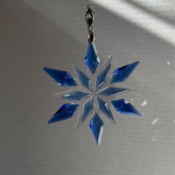 Crystal Snowflake Sun Catcher Christmas Tree Decor Czech Bohemia Crystal Gift - Picture 9 of 11